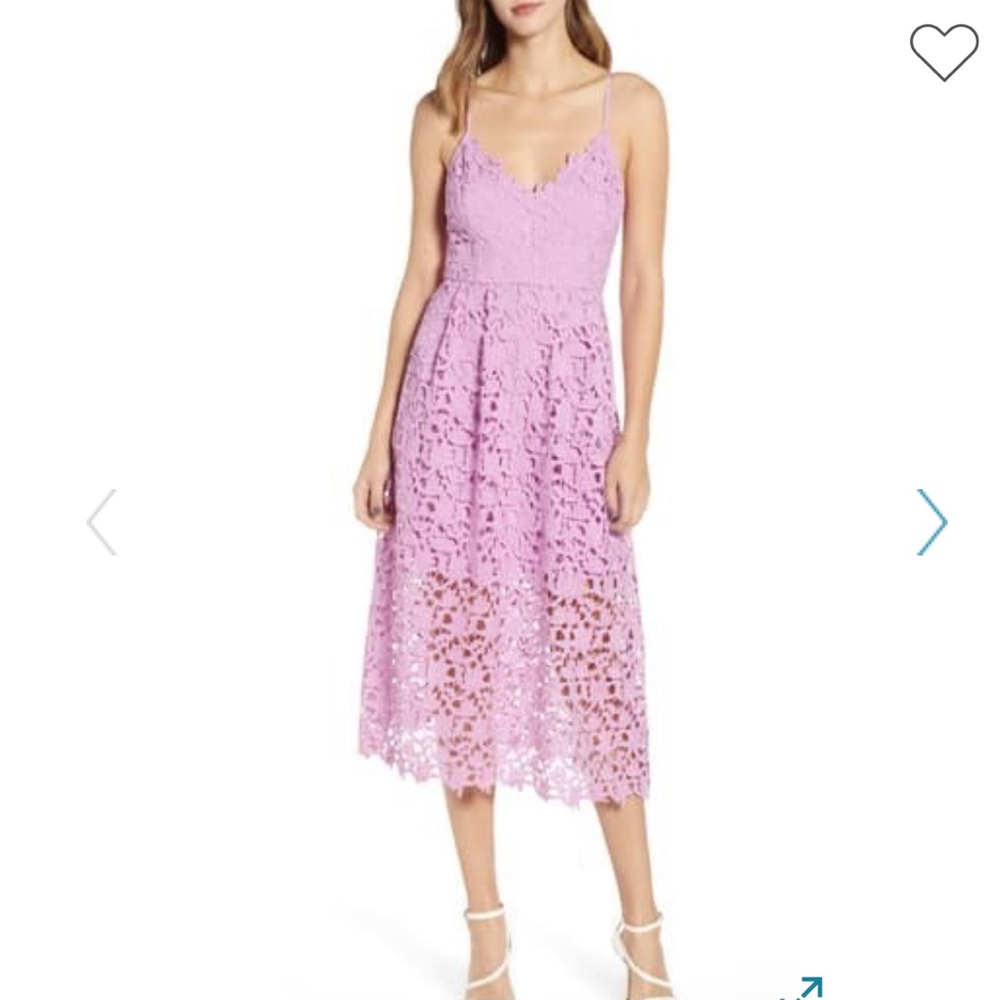 Astr Lace Midi Dress